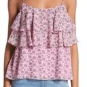 Rebecca Minkoff 🍃SIZE MEDIUM 🍃PINK TIERED ATLAS SEMI SHEER RUFFLED CAMI TANK Photo 14