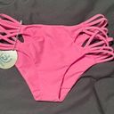 Bubblegum NEW  Pink Swim DAVI Bikini Bottom Strappy Cheeky Hot Pink Barbie Photo 0