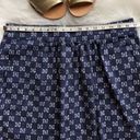 Gap  Navy Blue & White Cotton Mini Skirt Photo 2