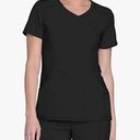 Cherokee NWOT  Infinity mock wrap black scrub top, size M Photo 0