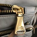 Aimee Kestenberg  glossy leather‎ satchel in light grey 15” x 10” bag purse Photo 12