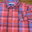 Rei Co-op  Womens Flannel Shacket Shirt Size Large Organic Cotton Button Up Red Photo 2