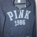 Pink Victoria's Secret 1986 Tops Women's Half Zip Pullover Sweatshirt Blue XS Photo 2