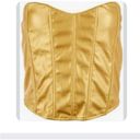 ♥️JOLIE & JOY FAUX LEATHER SWEETHEART Corset Metallic gold 3x new Photo 1