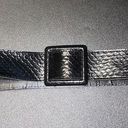 Black Textured Faux Leather Adjustable Belt Women's Size 6 Photo 0