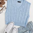 Jessica Simpson Light Blue Knit Sweater Vest Photo 0