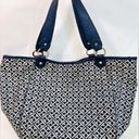 Tommy Hilfiger  Navy and Grey Monogram Jacquard Tote Bag Photo 7