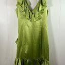 Cinq à Sept NWT CINQ A SEPT Women's Petunya Silk Prickly V-Neckline Pear Mini Dress Size 10 Photo 3