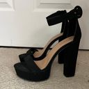 Bamboo Black Platform Heels Photo 2