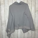 Loft Lounge gray drape wrap sweatshirt EUC Photo 3