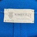 American Vintage Vintage Kibmerly Wool Knit Blue Blazer Suit Jacket Secretary Mad Men Size M-L Photo 2