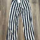 ONIA  Wide Leg Pants White Blue Navy Mila
Beach Striped Anthropologie Médium Photo 3