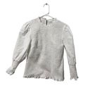 Veronica Beard  Kali Smocked Top Women's Off-White Long Puff Sleeve Blouse size 6 Photo 2