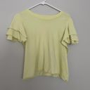 Kimchi Blue  pastel yellow ruffle sleeve tee Photo 0