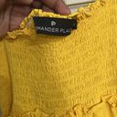 Tuckernuck  Pomander Place Shallon Ruched Maxi Dress Yellow Small Flowy Boho Photo 2