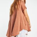 Free People FP We The Free Sammie Washed Brown Orange Oversized Burnout T-Shirt Blouse Sz S Photo 2