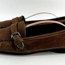 Ralph Lauren Vintage  Country Buckle Loafers Slip On Round Toe Heel Suede Brown 9 Photo 2