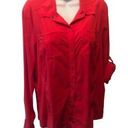 Rei Co-op REI Hiking Top Blouse Sz. XL Red Full Snap Chest Pockets Roll Tab Sleeve Stretch Photo 0