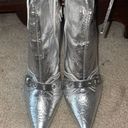 SheIn Silver Knee High Boots Photo 1