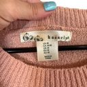 Kaisely Kaisley Pink Cotton Blend Long Sleeve Oversized Pullover Knit Sweater Women Sz M Photo 7