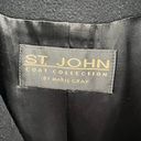 St. John  The Coat Collection Black Wool Swing Coat L Missing Button Photo 7