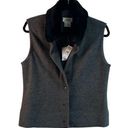 Talbots 𝅺Talbot Wool Vest with removable Faux Fur Collar NWT Size M Photo 0