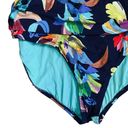 La Blanca  Sz 16 Tropical Multi Color Twist Keyhole Ruched By The Sea Swimsuit Photo 4