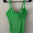 Kulani Kinis Ribbed Underwire One-Piece Swimsuit in Green Size Small Women’s Photo 2