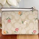 Coach NWT  Corner Zip Wristlet In Signature Canvas With Nostalgic Ditsy Print Photo 2