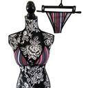 Nwot 2 Pc Padded String Bikini Set Swim Swimsuit Swimwear Stripes Boho Summer Bo Size L Photo 0