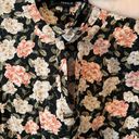 Torrid  Black Floral Texture Woven Peasant Blouse Peasant Sleeves Plus Sz 1 Photo 1