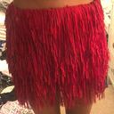 Missguided Red Fringe Skirt Photo 1