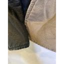 Free People  Linen Faux Leather Moto Jacket Zipper Snaps Sz 12 Black Tan Women’s Photo 9