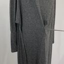 Caslon New  Cozy Knit Long Sleeve Wrap Dress Side Tie Midi Charcoal Grey Photo 10