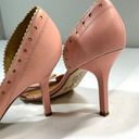 Vintage‎ Y2k BCBG Paris Leather Bow Cut Out Pump Heels 9 Pink Photo 4