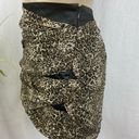 Bebe  Brown & Black animal leopard print layered bandage Micro mini skirt M Photo 6