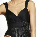 BCBGMAXAZRIA BCBG  "ZEF6F379" APPLIQUE SLEEVELES JACQUARD DRESS BLACK WOMENS SIZE 0 L…‎ Photo 2