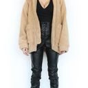 I am gia I.AM.GIA Pixie Teddy Sherpa Oversized Zip Up Coat Caramel Tan XS Photo 1