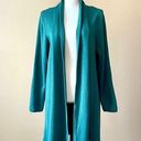 Dialogue  | Green Wool Blend Waterfall Duster Cardigan Sweater Sz S Photo 0