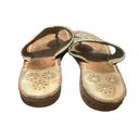 Jack Rogers  Original Jacks Flat Gold / Platinum Size 6 Photo 4