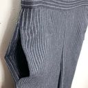 Madewell  Womens Bryant Wide Leg Pinstripe Trouser Pants Pull On Grey Size Large Photo 4