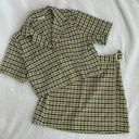 Brandy Melville Olive Green Plaid Vivian Top & Emerson Skirt Set Photo 0