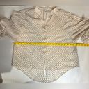 Habitual  Women’s Tan Beige Long Sleeve Sheer Front Knot Blouse Small Photo 2