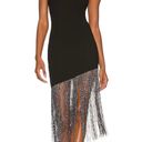 These Three Boutique Black Strapless Dress With Sparkly Fringe  Photo 2