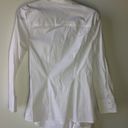 Natori cotton poplin side drape button doown Blouse White Photo 14