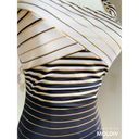 Gottex Vintage 80s  One Piece Swim Suit Striped Black Gold Cream Size 6/36 Photo 7