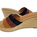 Ralph Lauren LAUREN  Karlia Suede Leather Slip On Espadrille Wedge Heels Womens 8 Photo 6