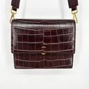 JW Pei  Mini Flap Crossbody Bag Brown Croc Embossed Photo 4