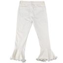 Chelsea and Violet  White Denim Jeans Womens Size 30 Flare Leg Raw Hem Crop Photo 5