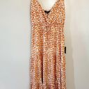 Lulus Orange Floral  Tiered Maxi Dress Size M NWT Photo 0